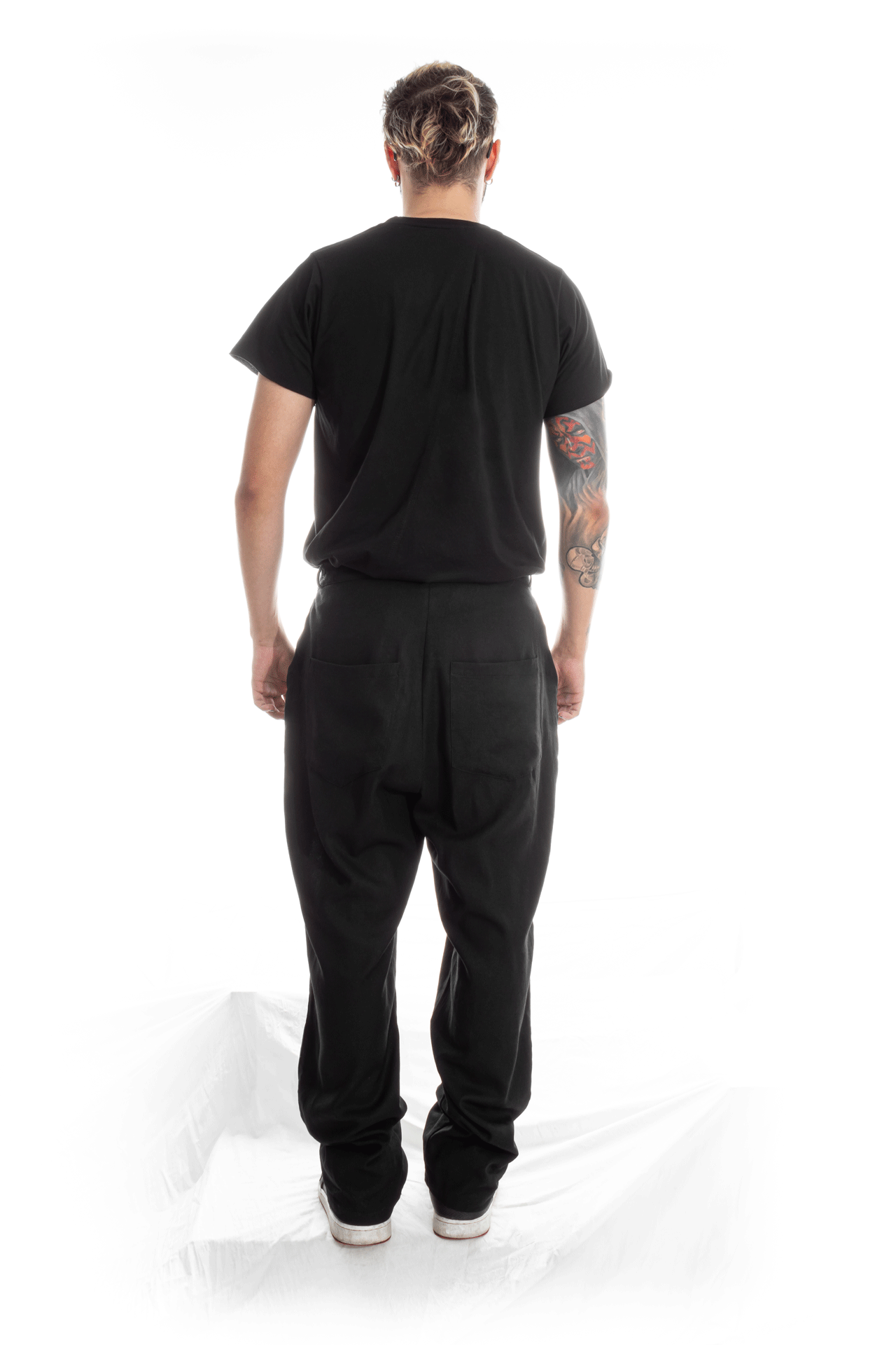 Black Ninja Linen-Cotton Pant