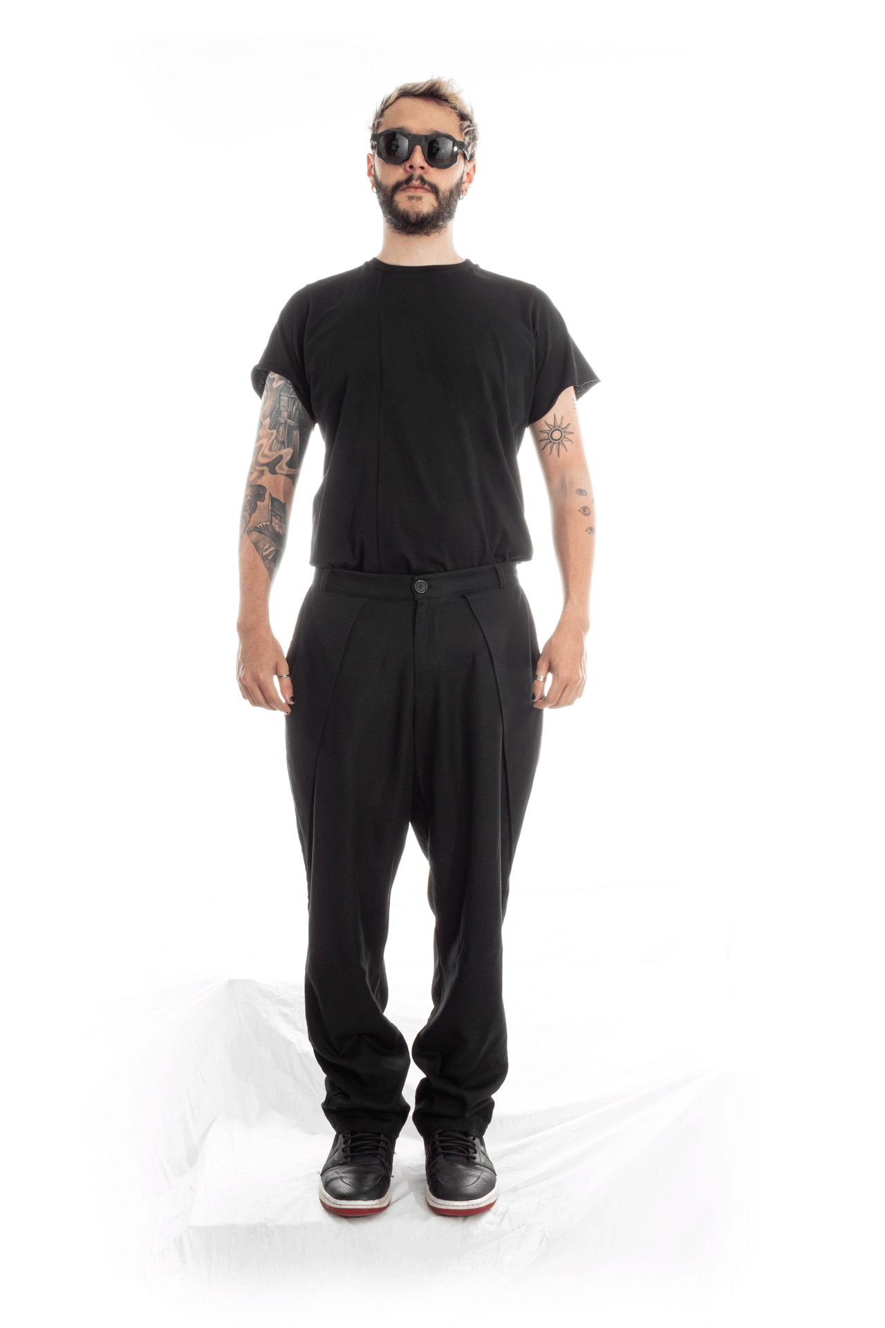 Black Ninja Linen-Cotton Pant